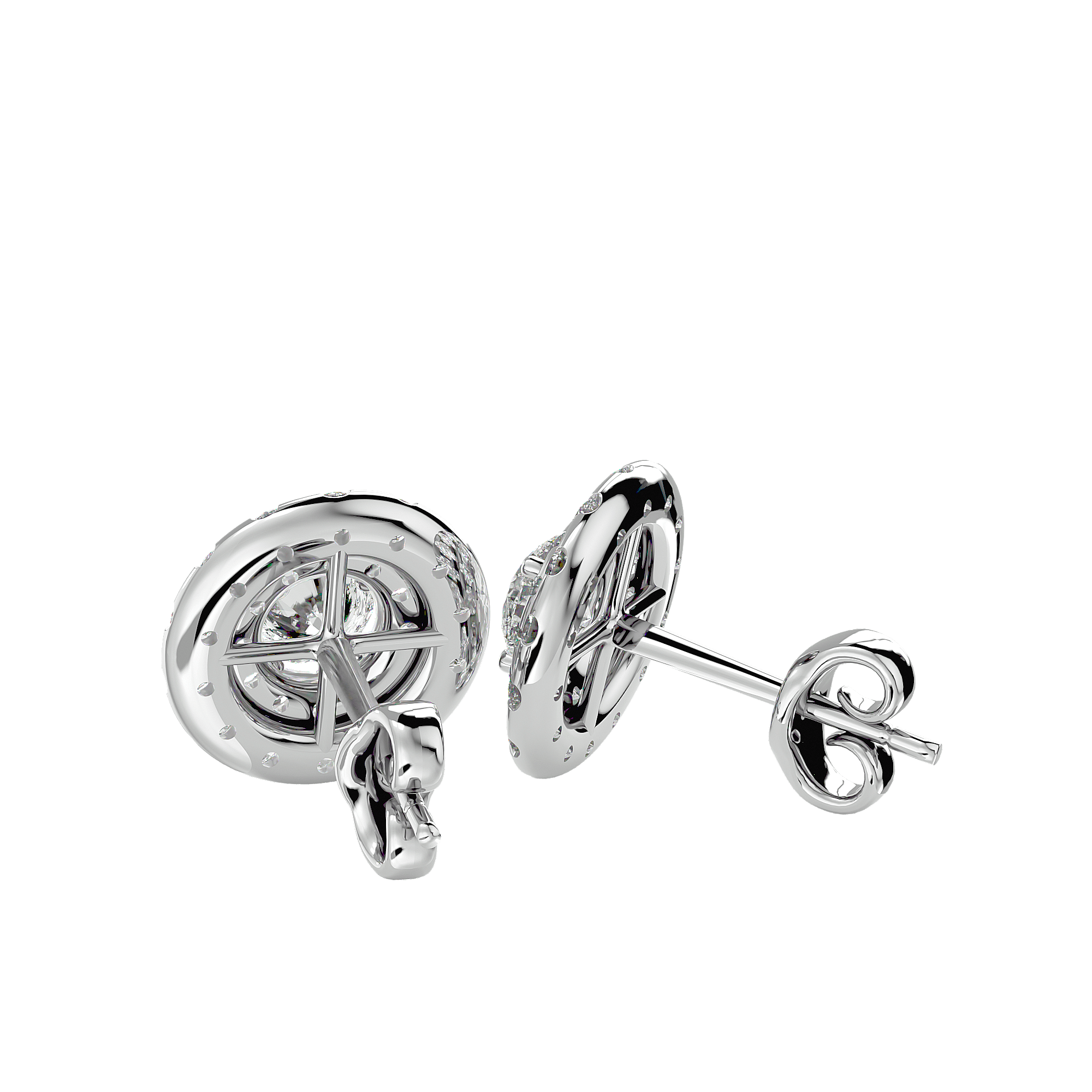Callisto - Diamond Earrings - White Gold - Superior Stirling