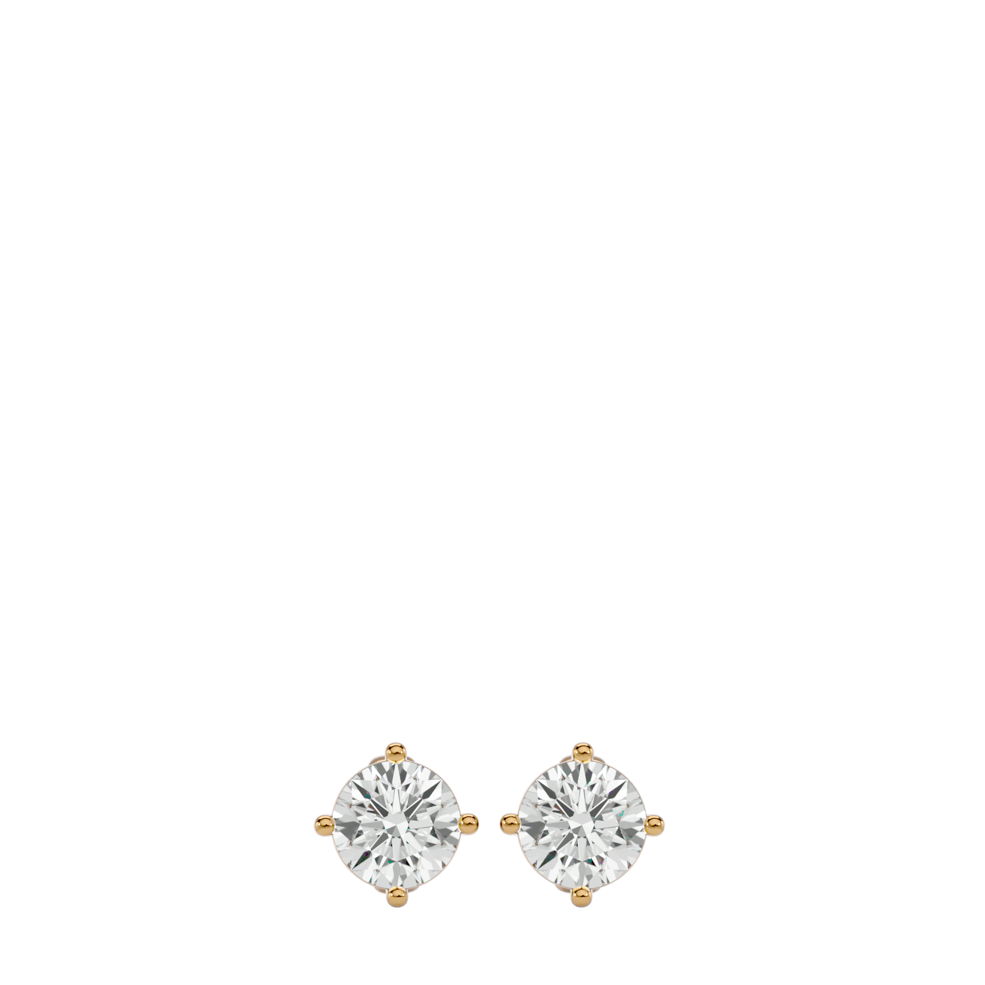 Eifel - Diamond Earrings - Yellow Gold - Superior Stirling