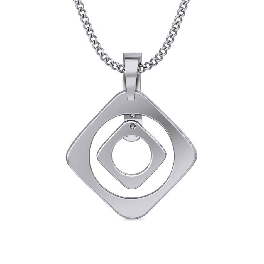 Vannes - Diamond Pendant - White Gold - Superior Stirling