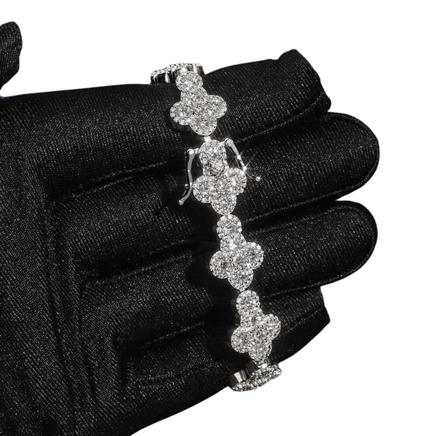 12MM Diamond Cross Tennis Bracelet | White Gold - Superior Stirling