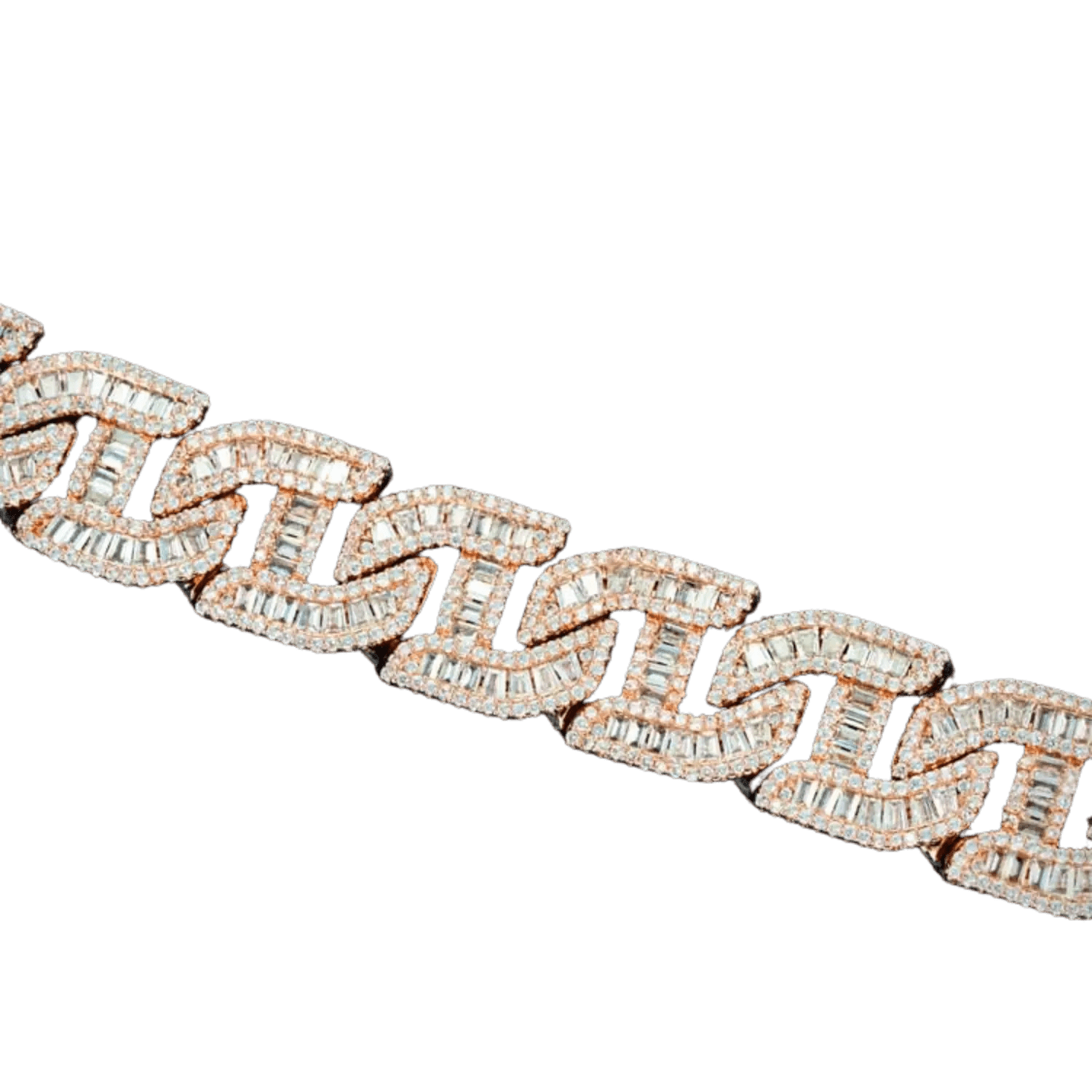 15MM Diamond Mariner Link Bracelet | Rose Gold - Superior Stirling