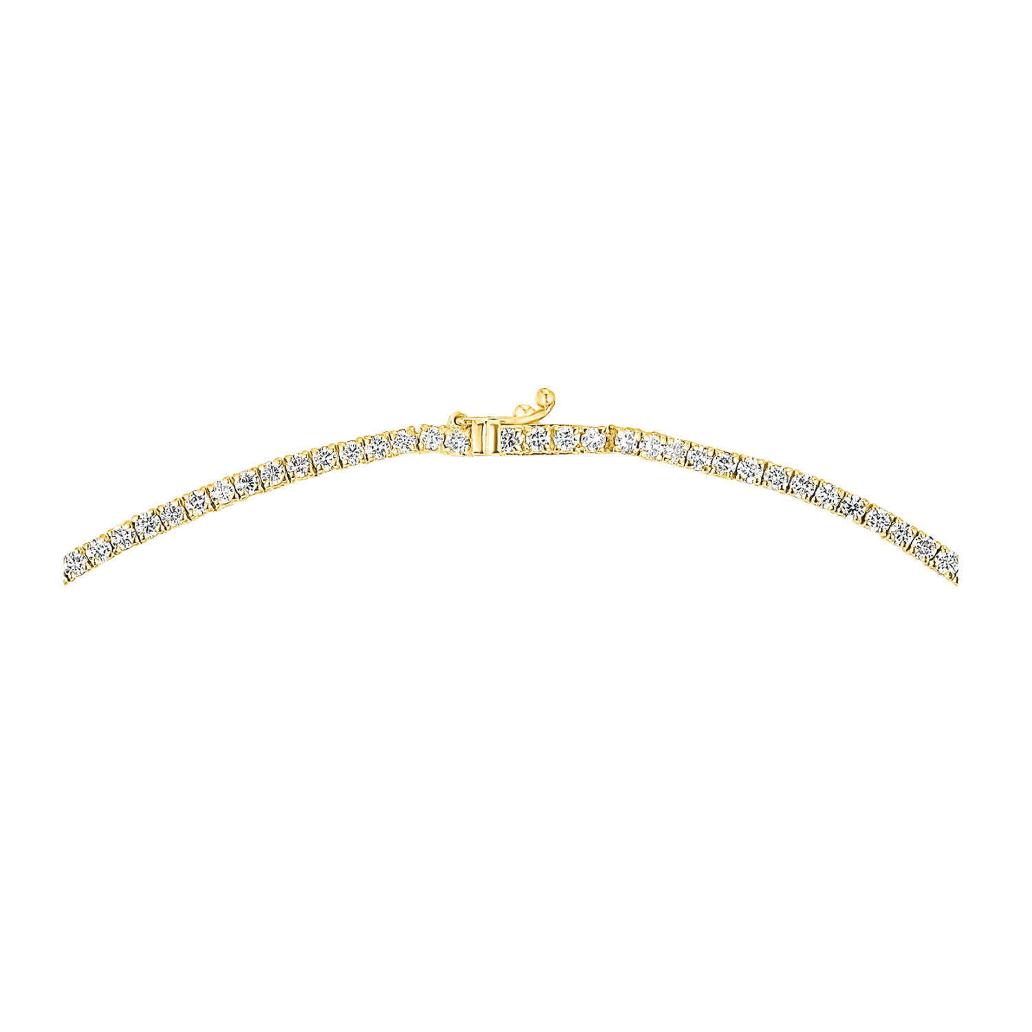 1MM Diamond Tennis Chain | Yellow Gold - Superior Stirling