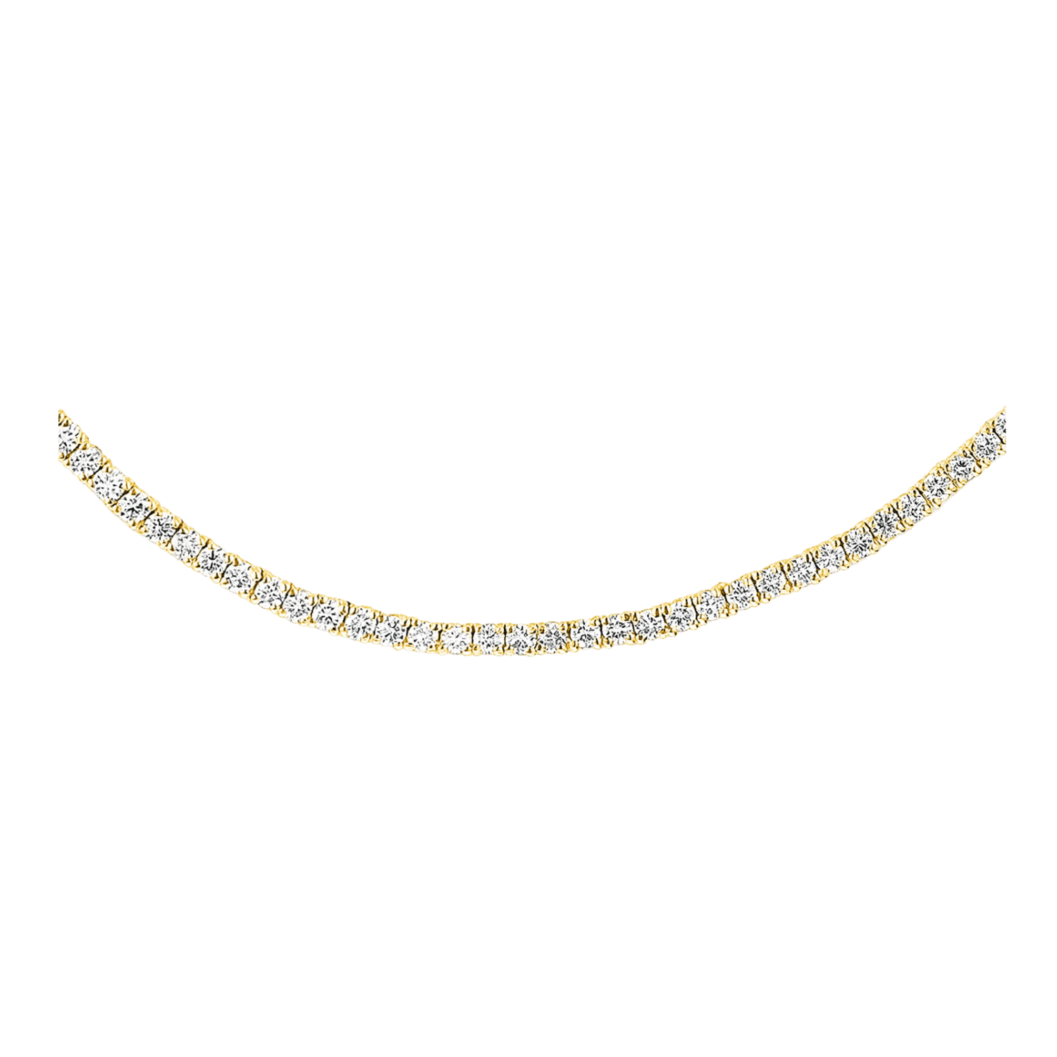 1MM Diamond Tennis Chain | Yellow Gold - Superior Stirling