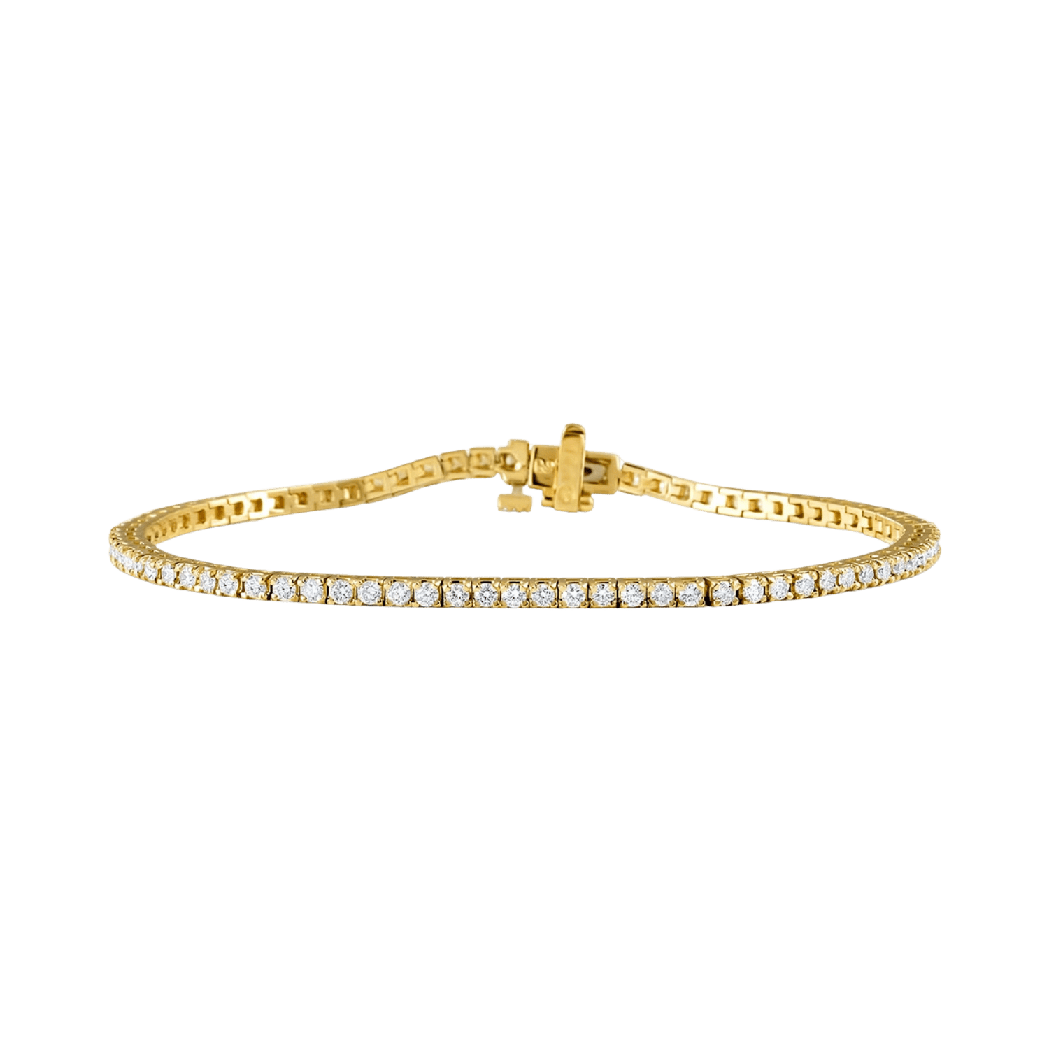 1MM Tennis Bracelet | Yellow Gold - Superior Stirling