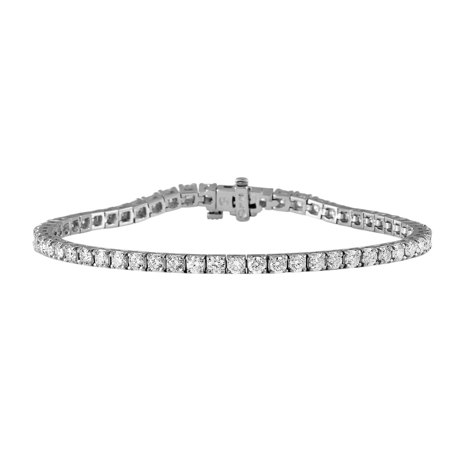 3MM Diamond Tennis Bracelet | White Gold - Superior Stirling
