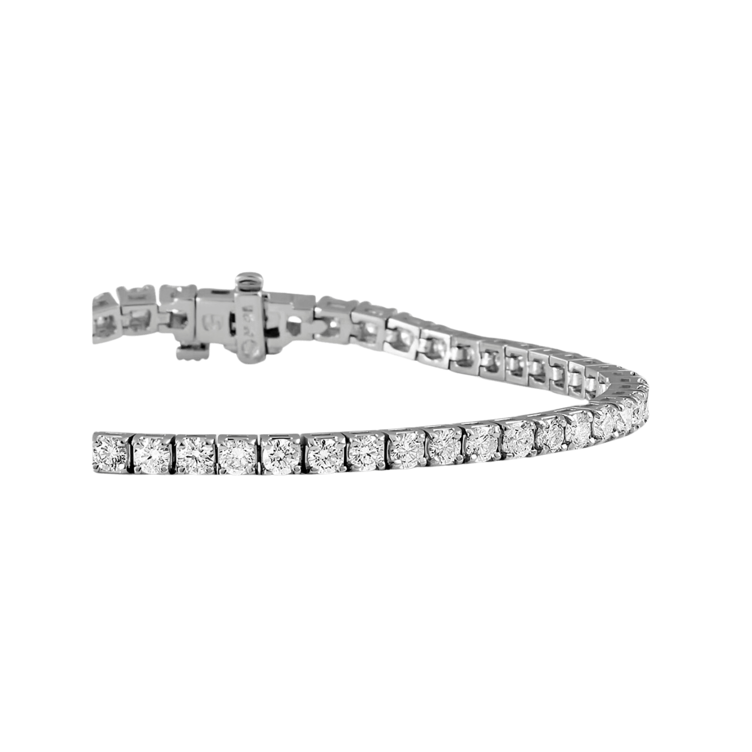 3MM Diamond Tennis Bracelet | White Gold - Superior Stirling