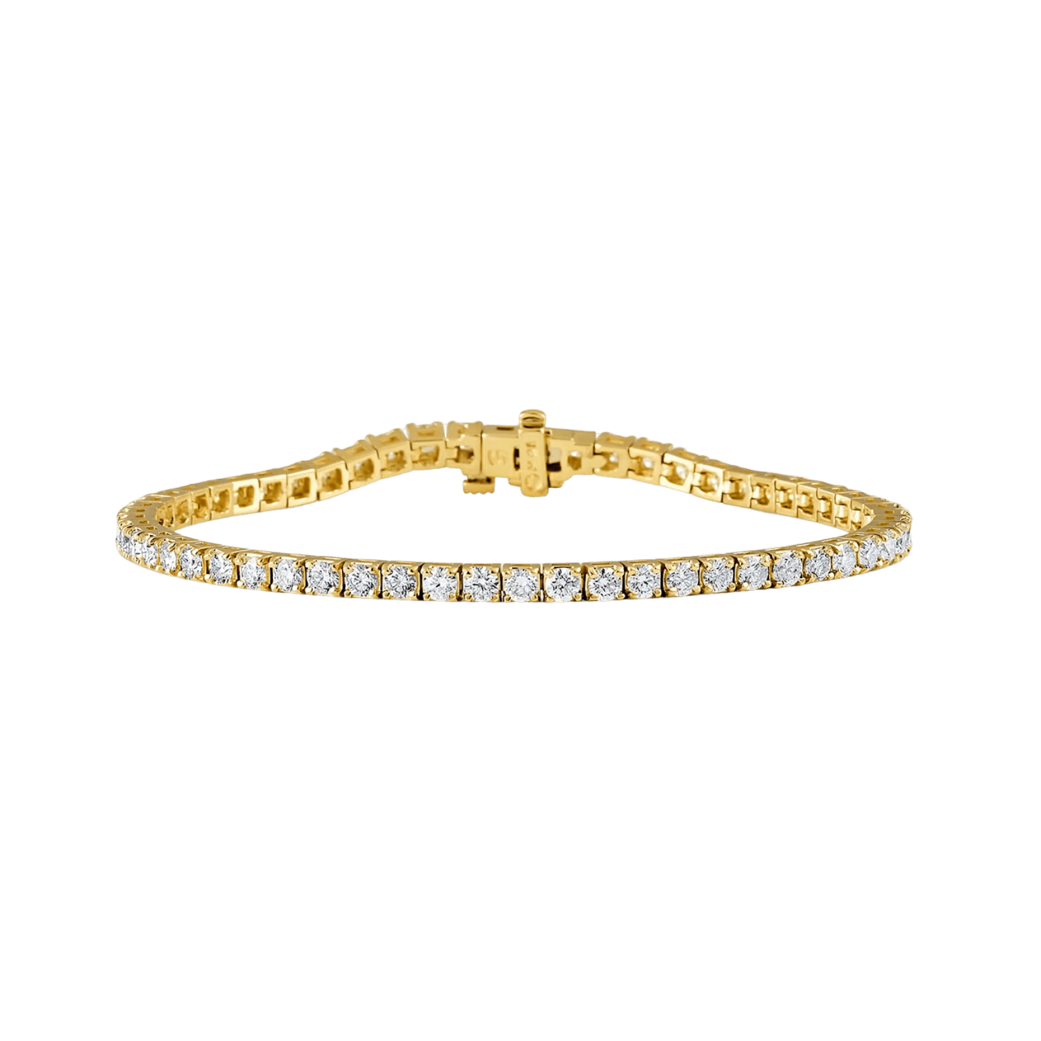 3MM Diamond Tennis Bracelet | Yellow Gold - Superior Stirling