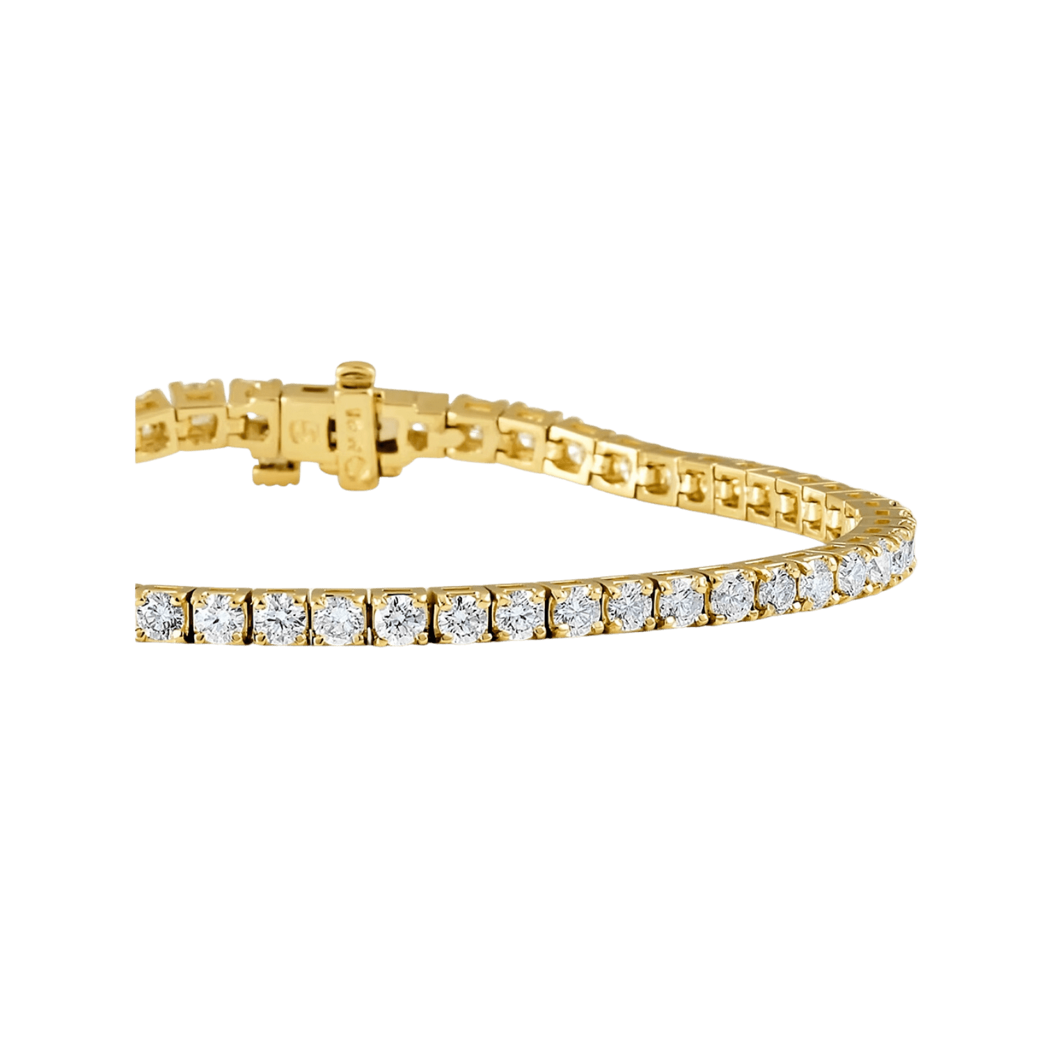 3MM Diamond Tennis Bracelet | Yellow Gold - Superior Stirling