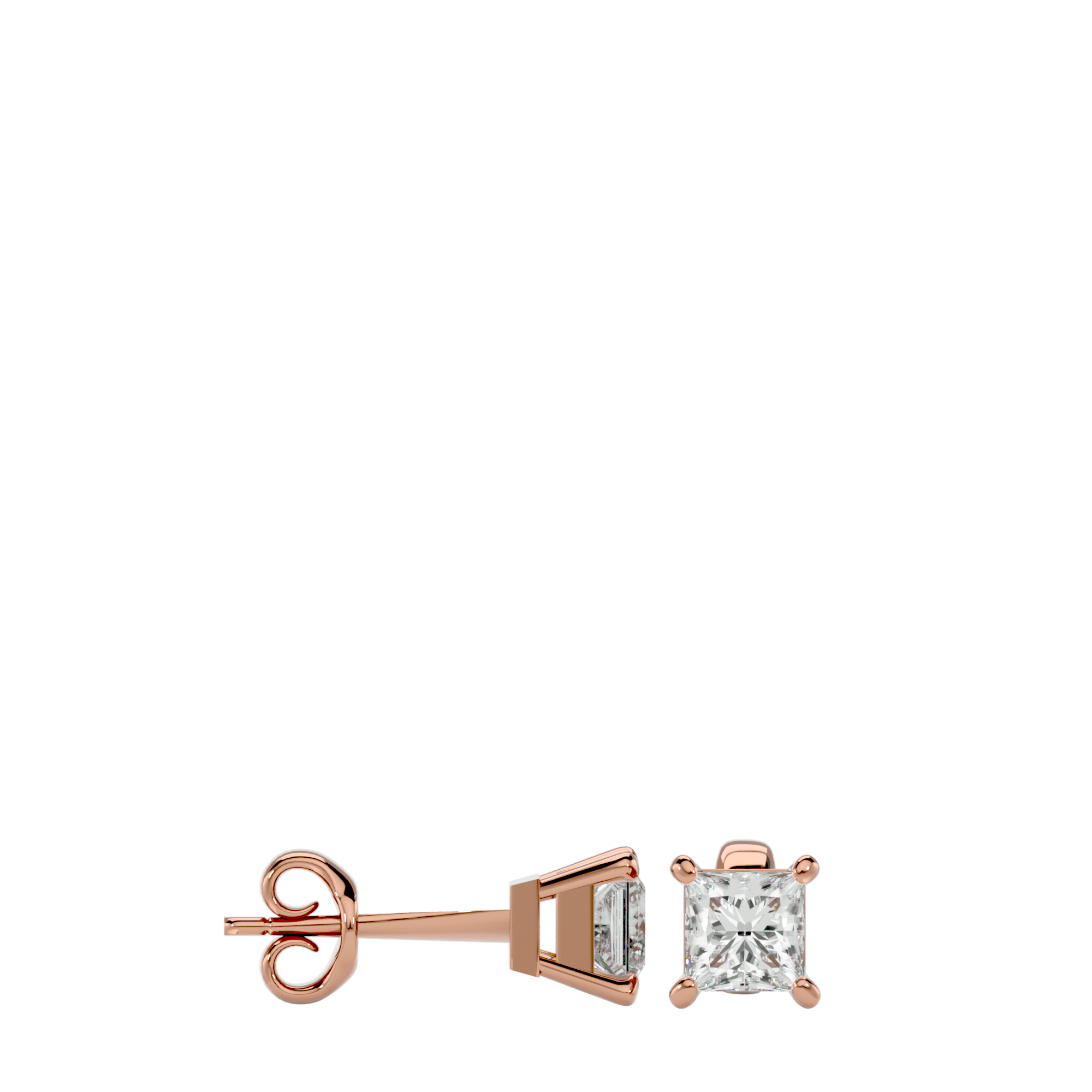 Arsen - Diamond Earrings - Rose Gold - Superior Stirling