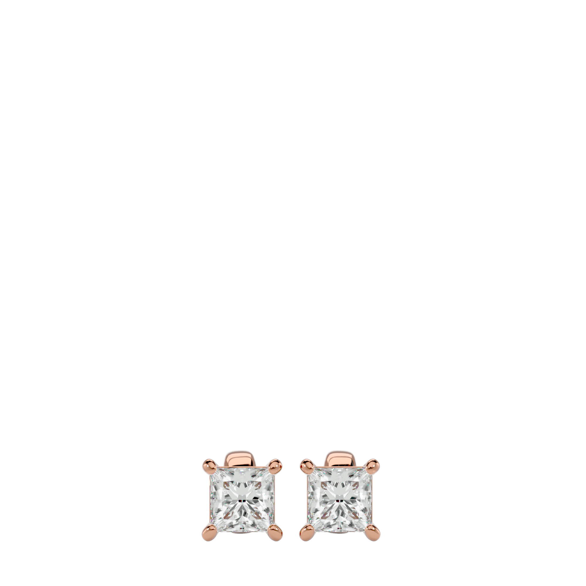 Arsen - Diamond Earrings - Rose Gold - Superior Stirling