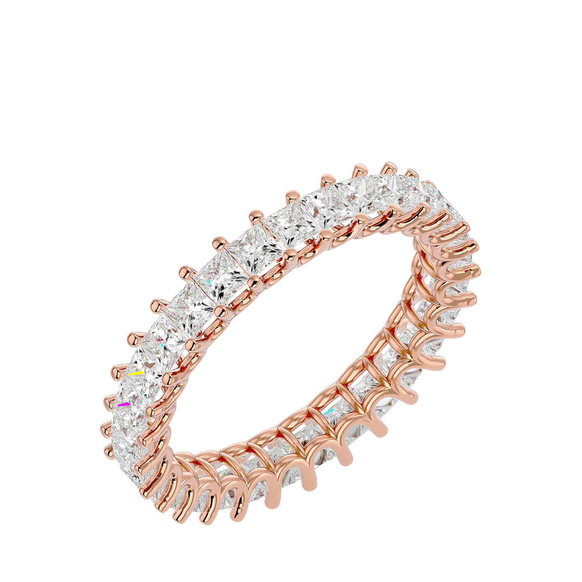 Ascher - Diamond Eternity Ring - Rose Gold - Superior Stirling