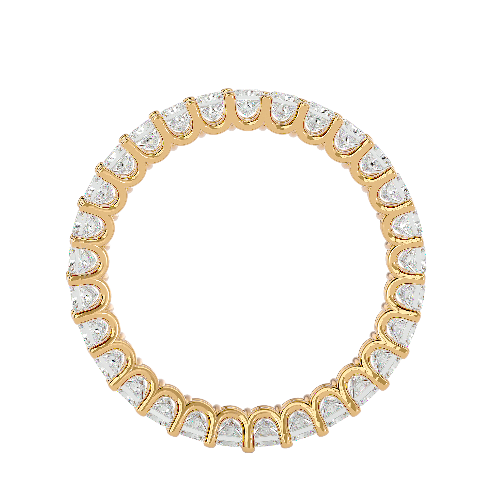 Ascher - Diamond Eternity Ring - Yellow Gold - Superior Stirling