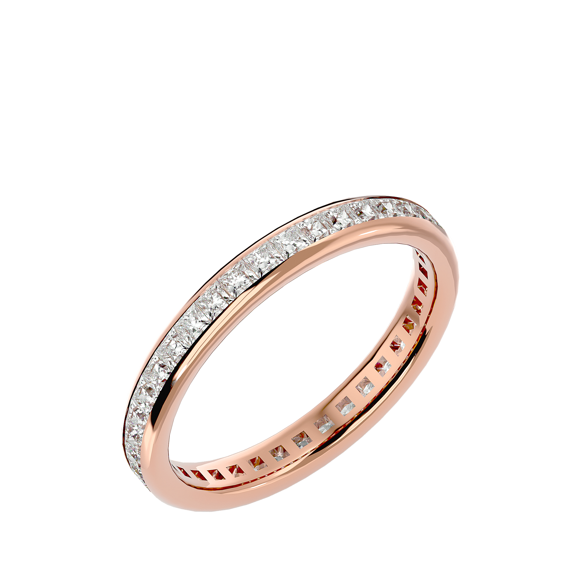 Ash - Diamond Eternity Ring - Rose Gold - Superior Stirling