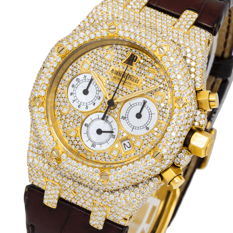 Audemars Piguet Royal Oak Chronograph 26022BA Diamond Pave Set - Superior Stirling