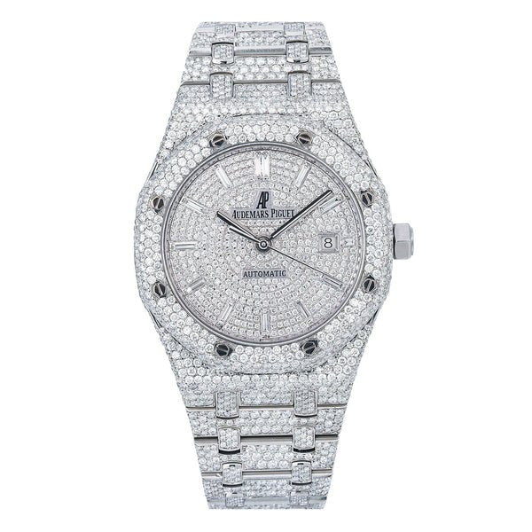 Audemars Piguet Royal Oak Selfwinding 15400ST 41MM Diamond Pave Set - Superior Stirling