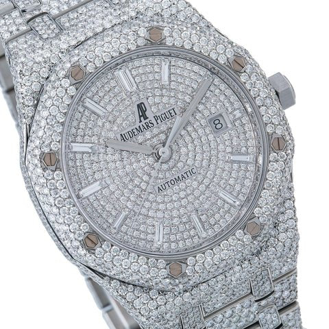 Audemars Piguet Royal Oak Selfwinding 15400ST 41MM Diamond Pave Set - Superior Stirling