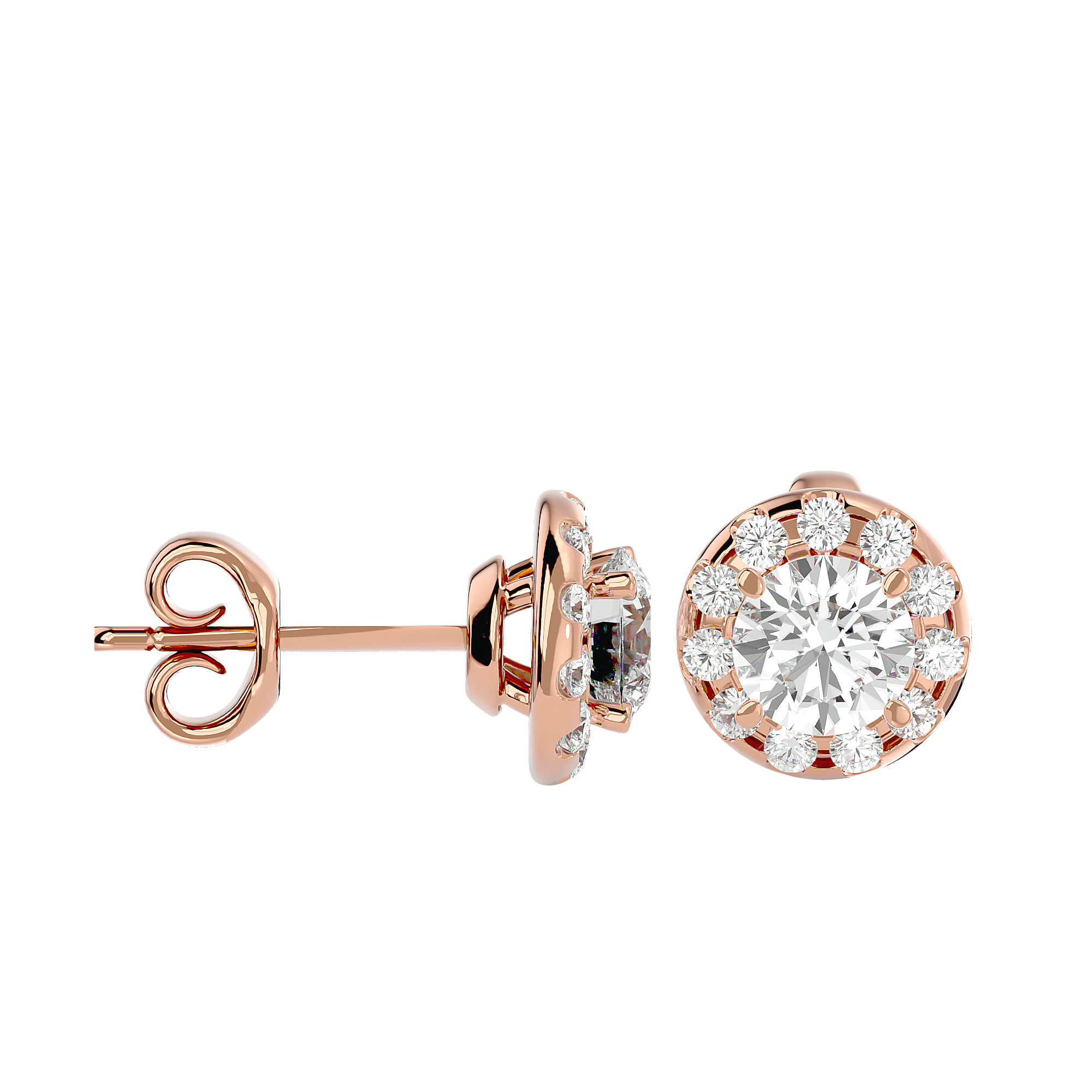 Bavard - Diamond Earrings - Rose Gold - Superior Stirling