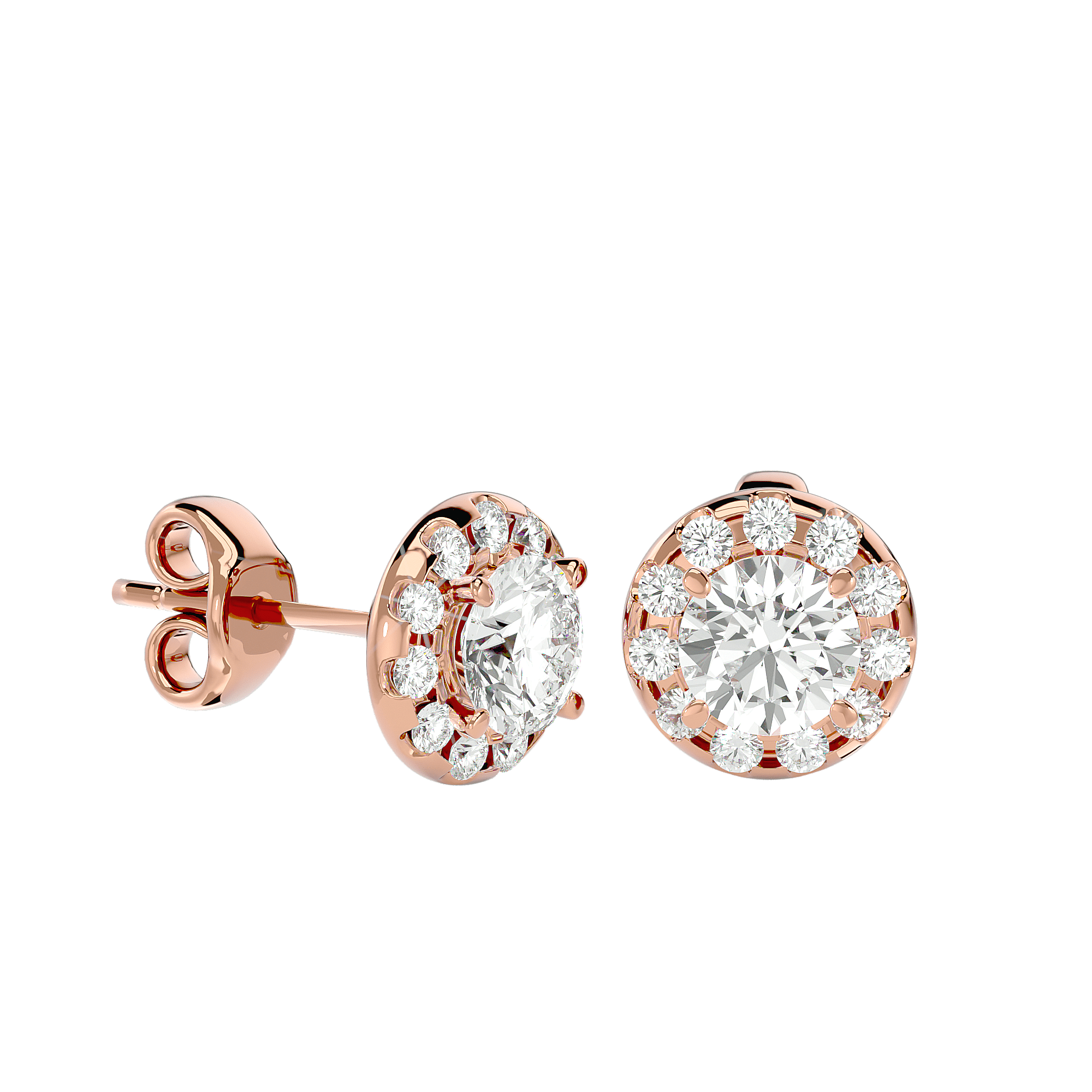 Bavard - Diamond Earrings - Rose Gold - Superior Stirling