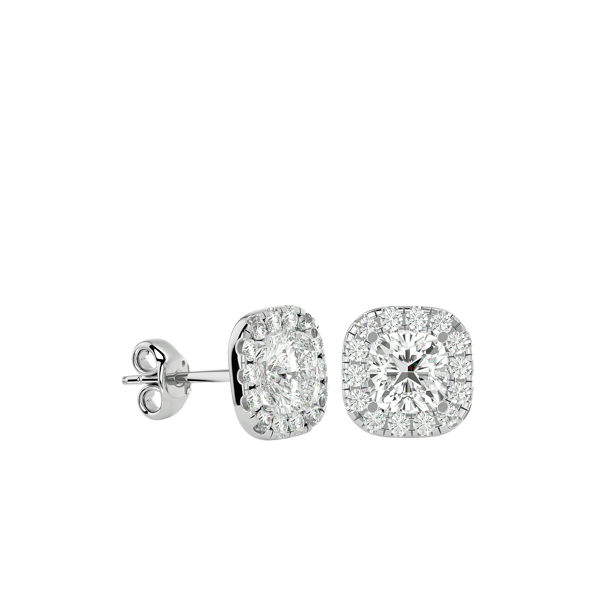 Caesar - Diamond Earrings - White Gold - Superior Stirling