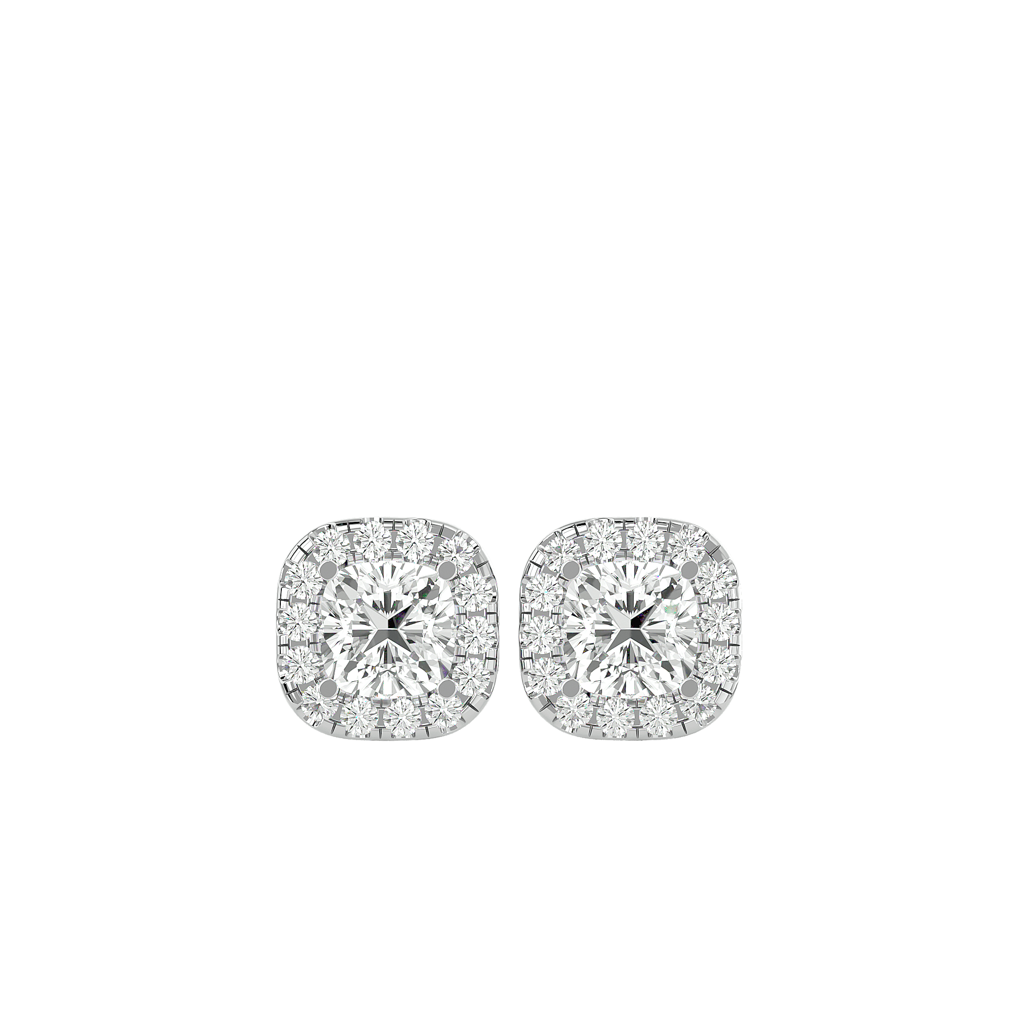 Caesar - Diamond Earrings - White Gold - Superior Stirling