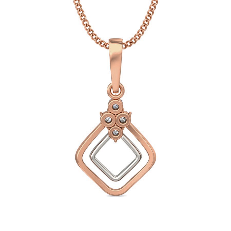 Calau - Diamond Pendant - Rose Gold - Superior Stirling