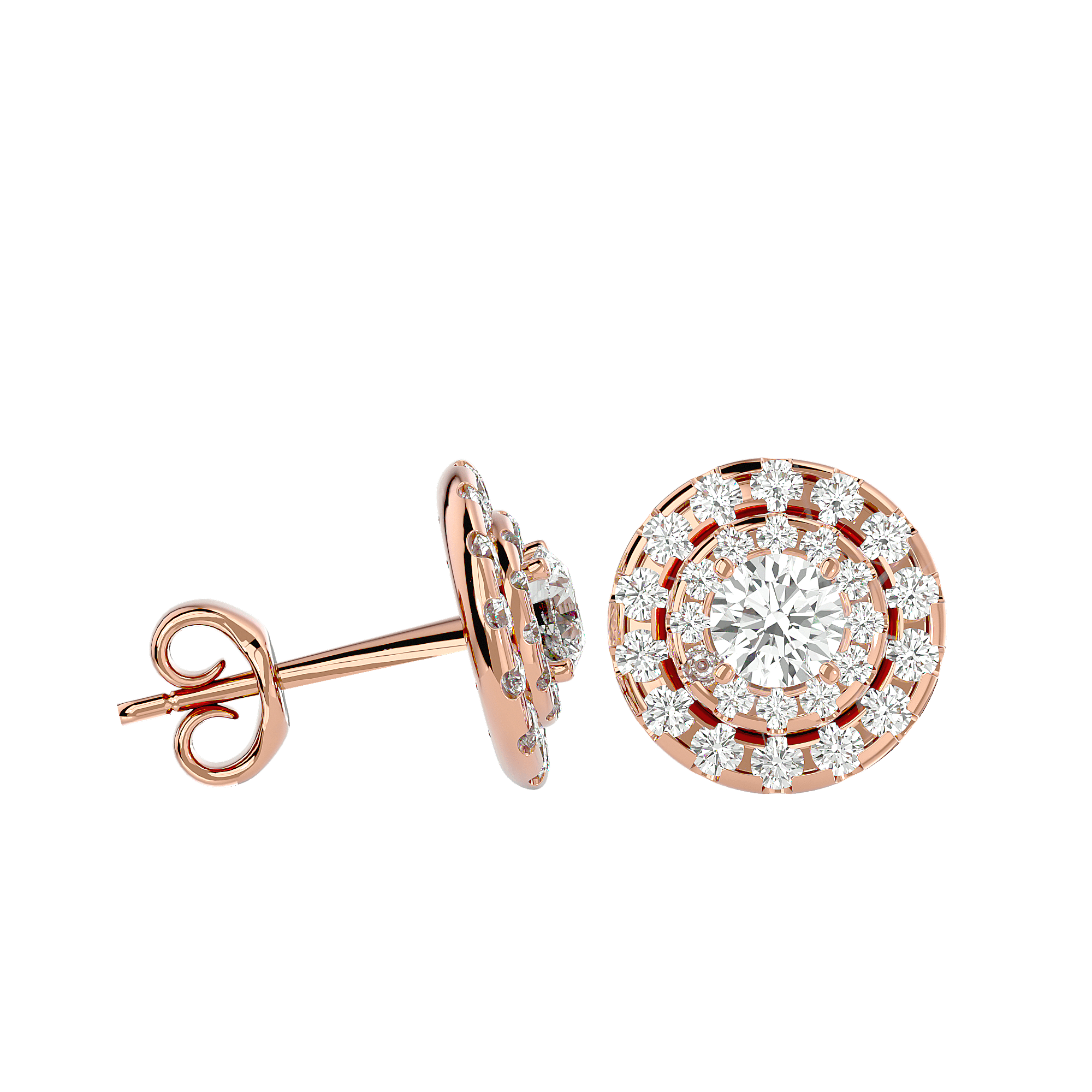 Callisto - Diamond Earrings - Rose Gold - Superior Stirling