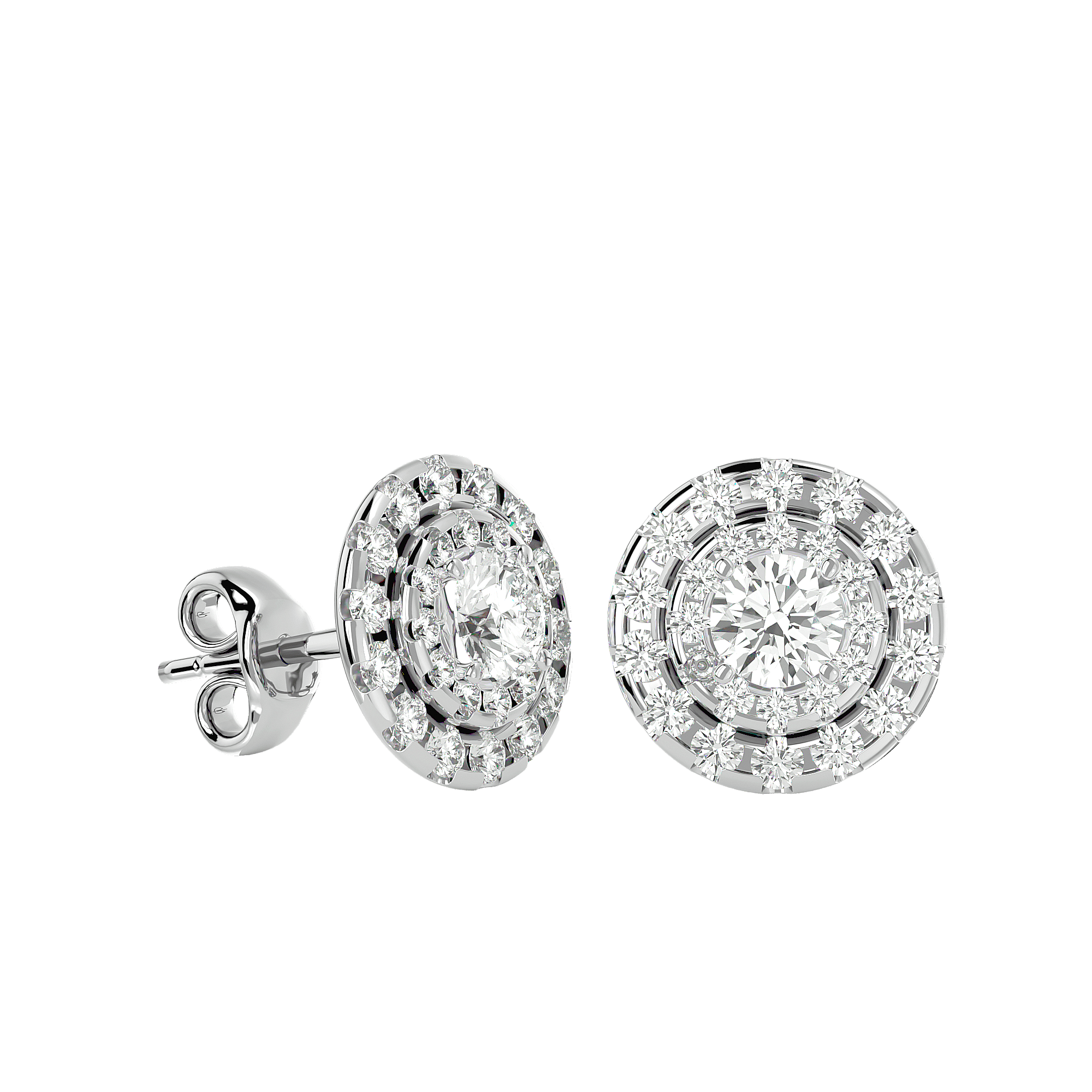 Callisto - Diamond Earrings - White Gold - Superior Stirling