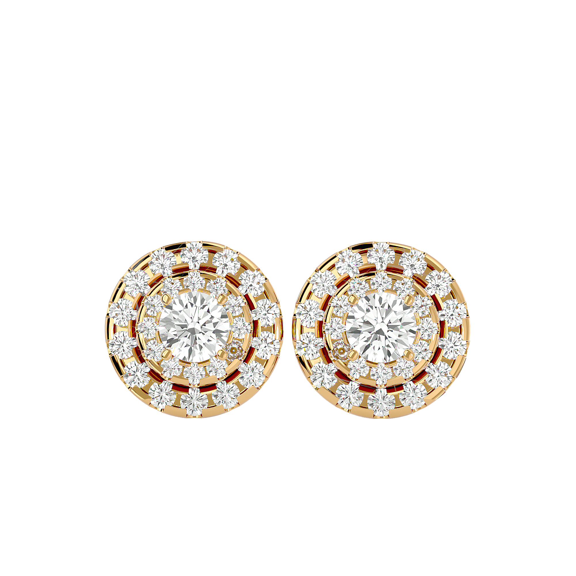 Callisto - Diamond Earrings - Yellow Gold - Superior Stirling