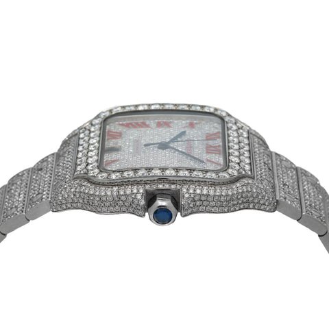 Cartier Santos WSSA0029 Diamond Pave Set - Superior Stirling