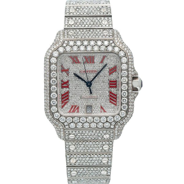 Cartier Santos WSSA0029 Diamond Pave Set - Superior Stirling