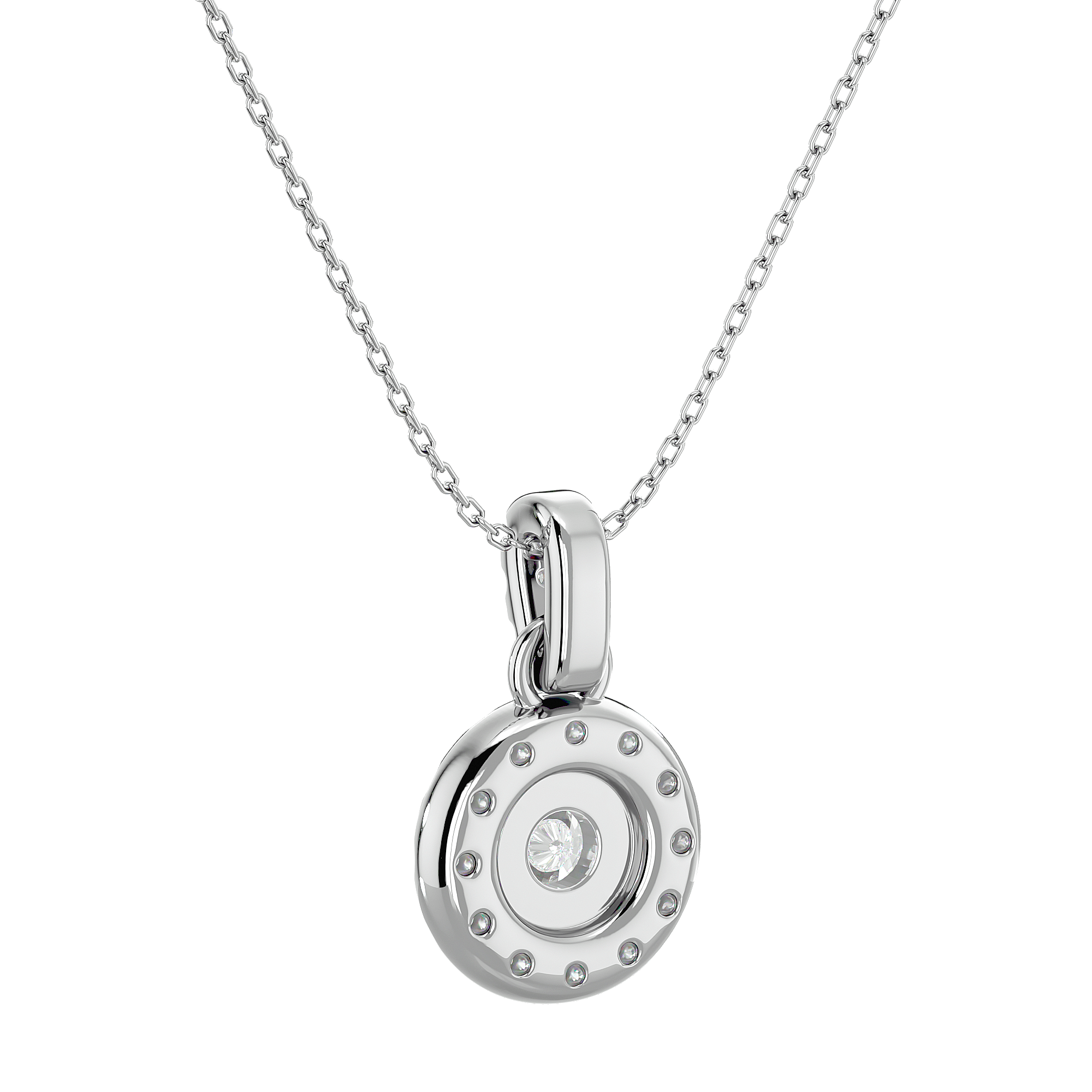 Charleston - Diamond Pendant - White Gold - Superior Stirling