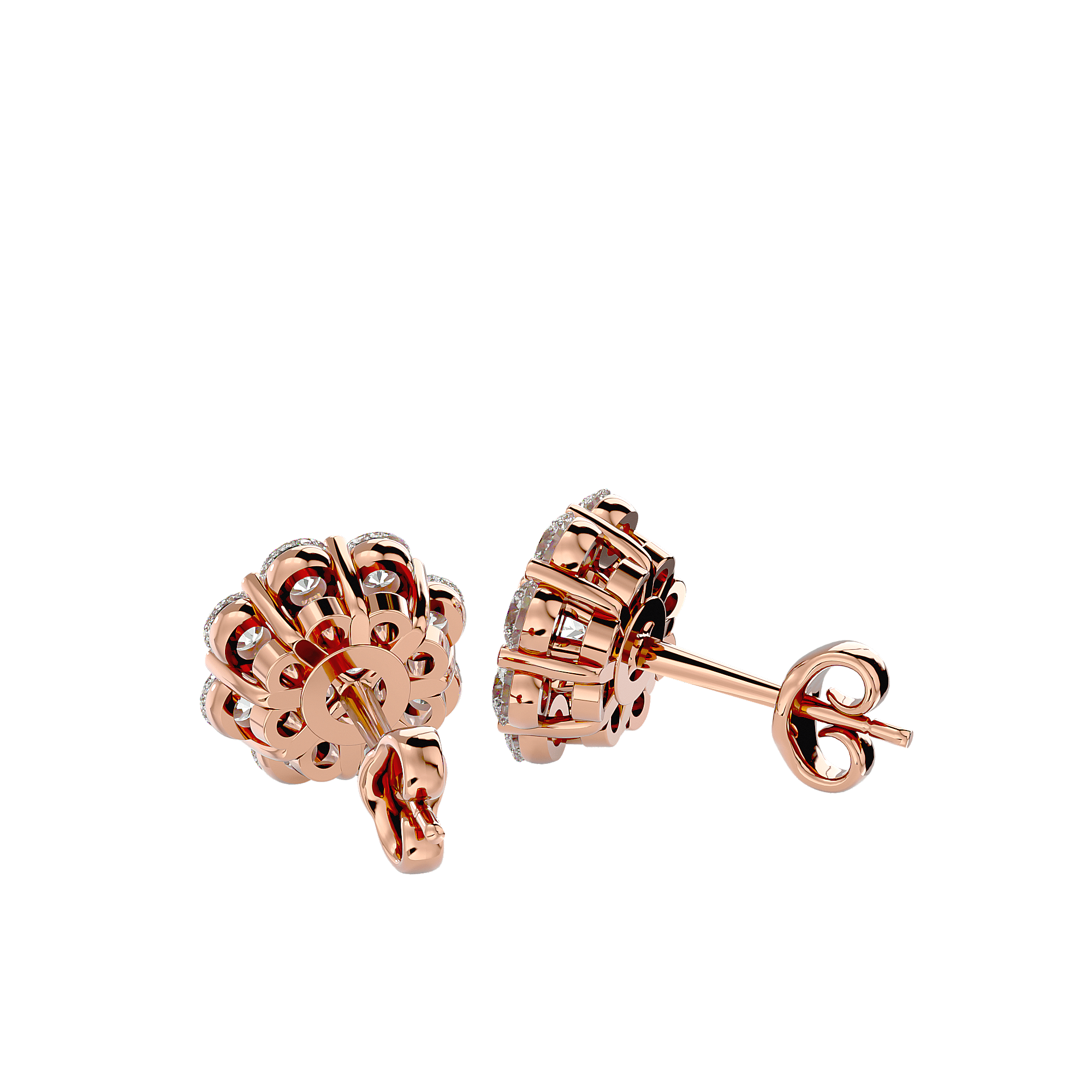 Chespin - Diamond Earrings - Rose Gold - Superior Stirling