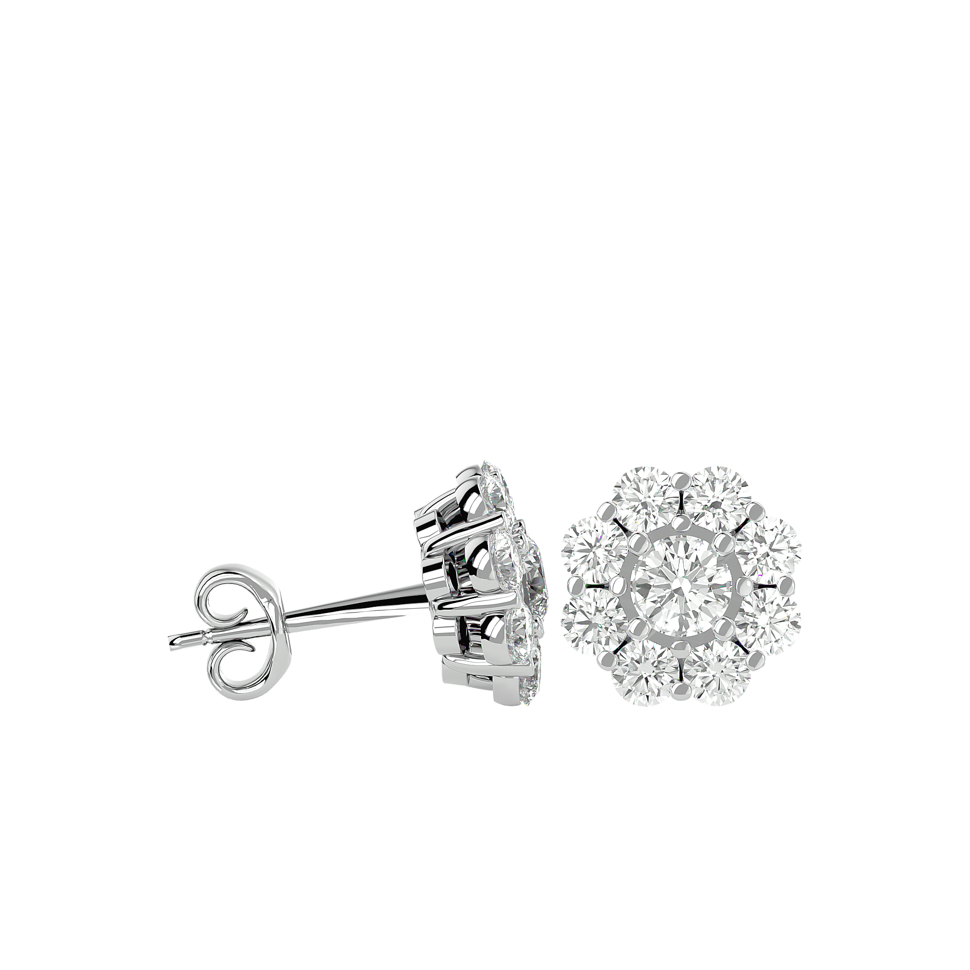 Chespin - Diamond Earrings - White Gold - Superior Stirling