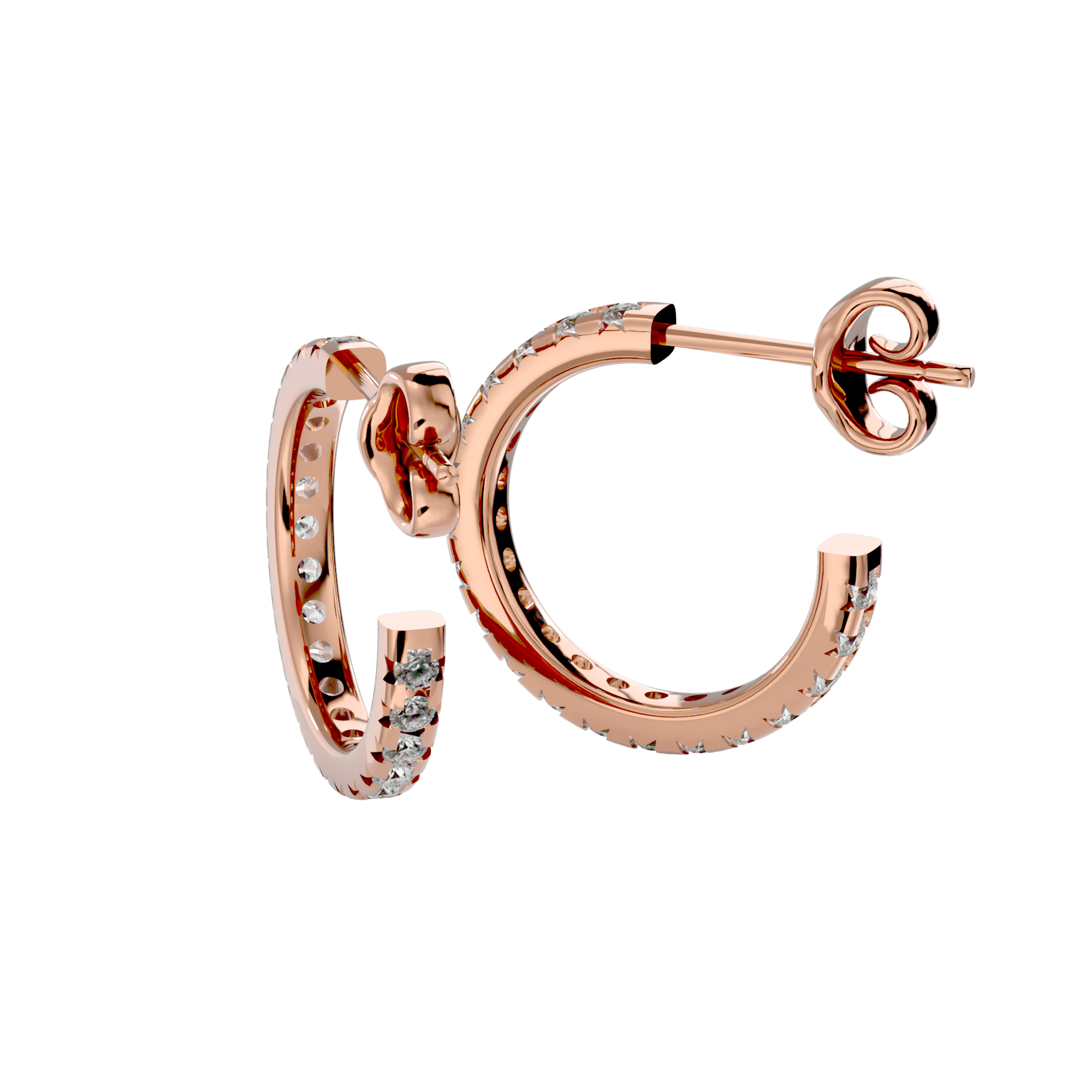 Cierre - Diamond Earrings - Rose Gold - Superior Stirling