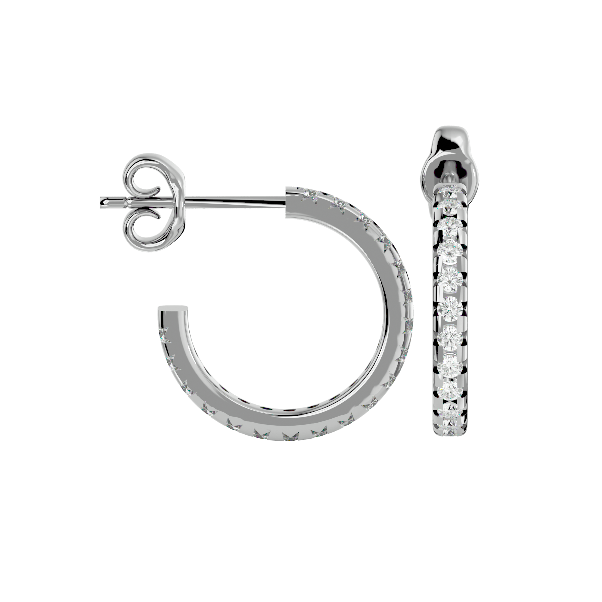 Cierre - Diamond Earrings - White Gold - Superior Stirling