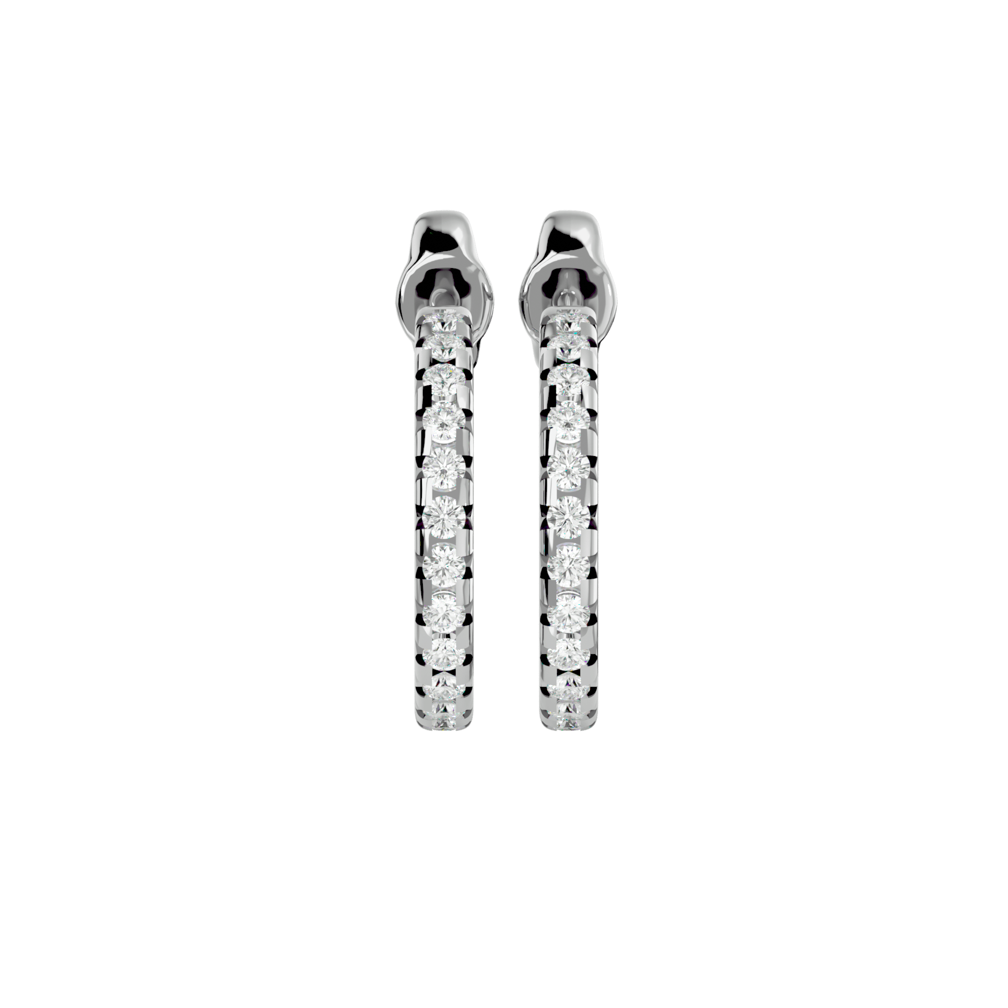 Cierre - Diamond Earrings - White Gold - Superior Stirling