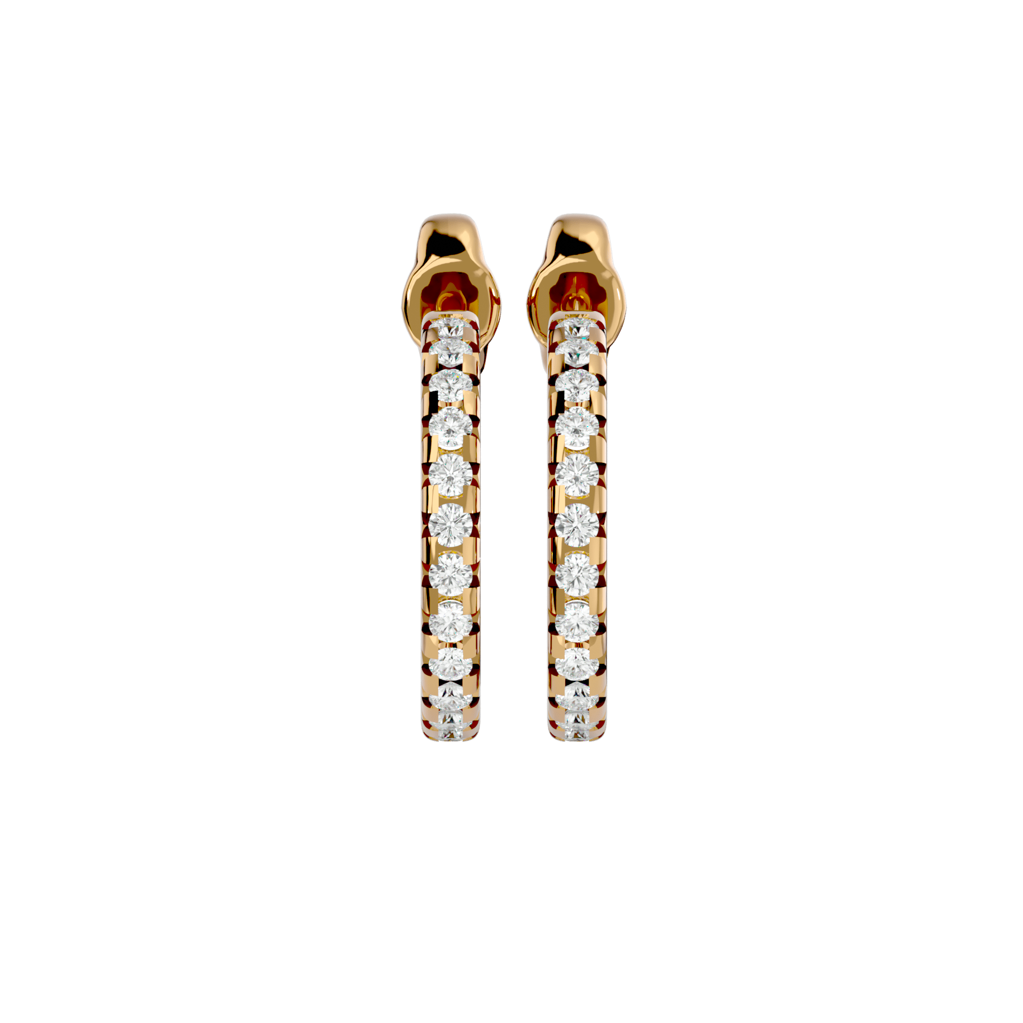 Cierre - Diamond Earrings - Yellow Gold - Superior Stirling