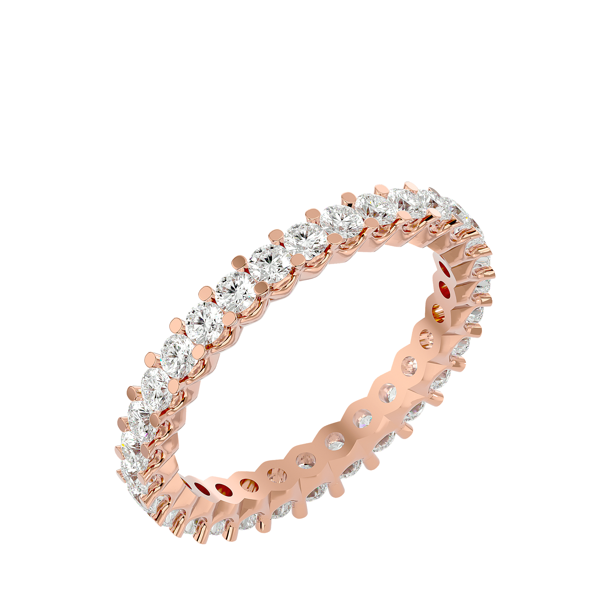 Clarity - Diamond Eternity Ring - Rose Gold - Superior Stirling