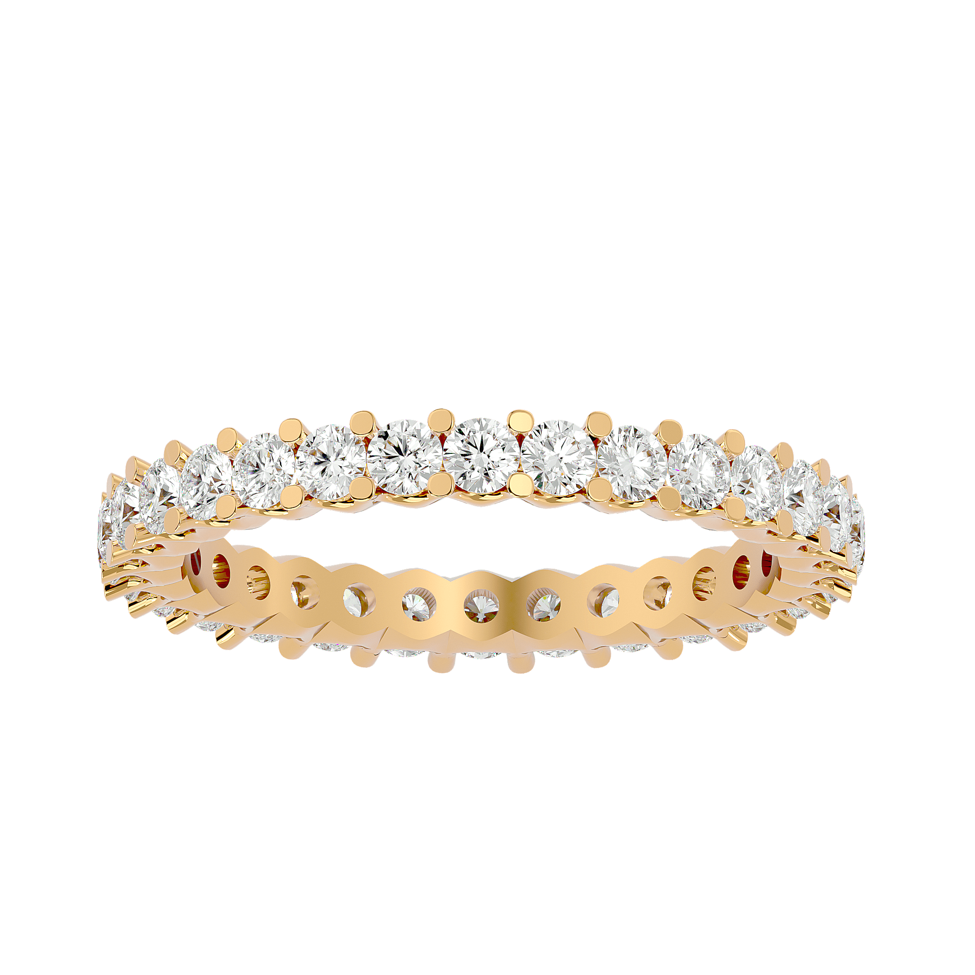 Clarity - Diamond Eternity Ring - Yellow Gold - Superior Stirling