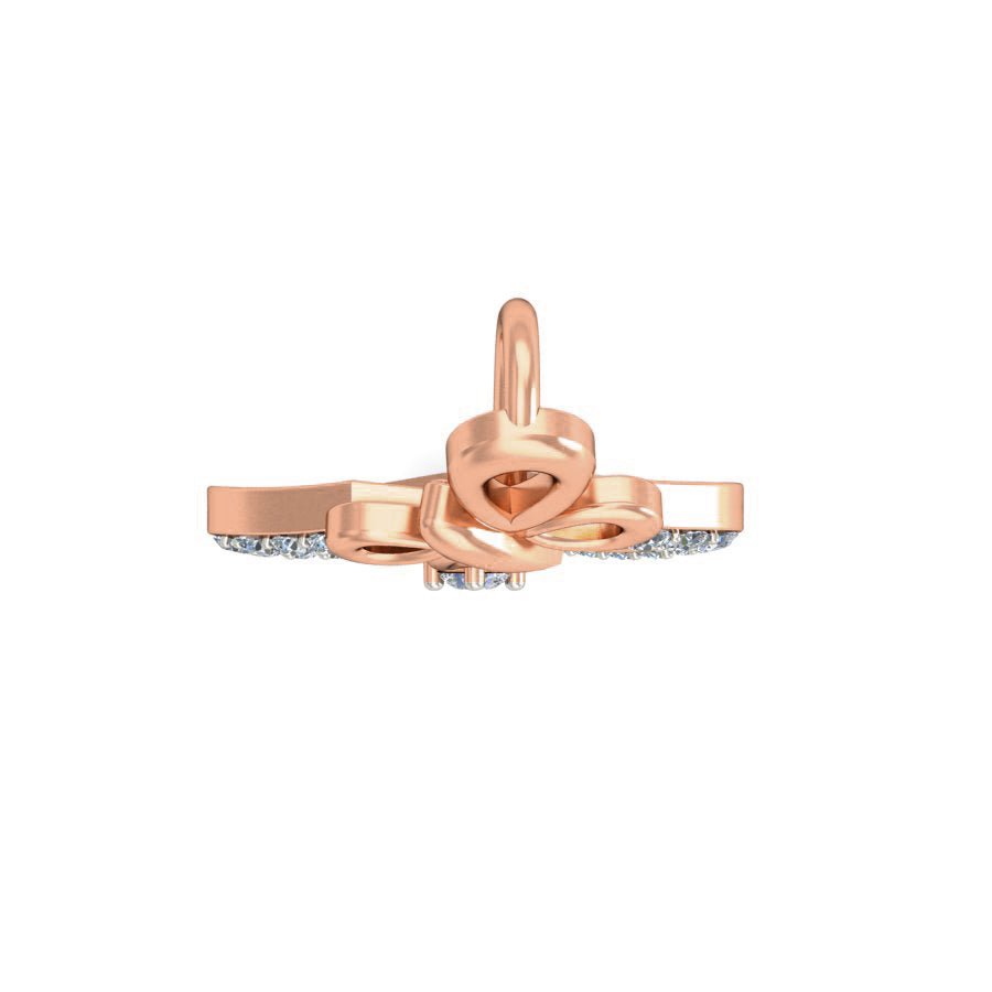 Clovis - Diamond Pendant - Rose Gold - Superior Stirling