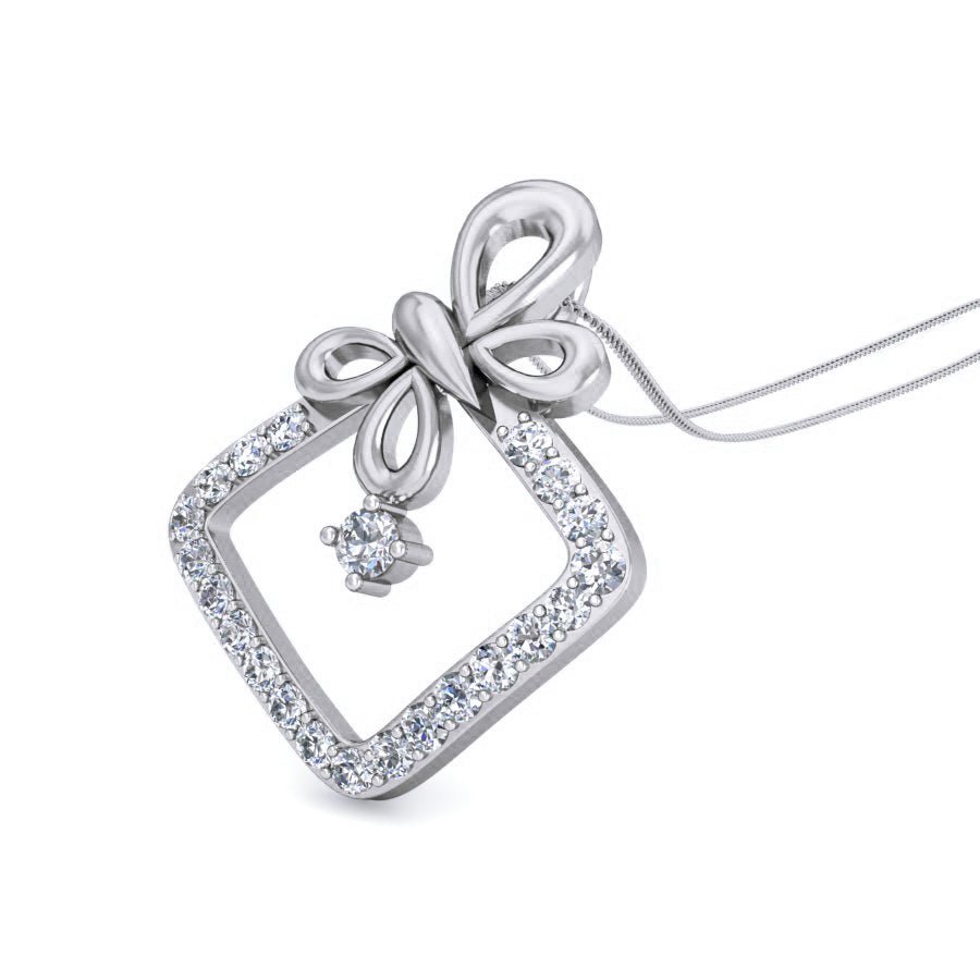 Clovis - Diamond Pendant - White Gold - Superior Stirling