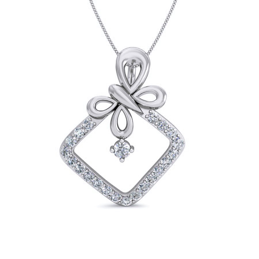 Clovis - Diamond Pendant - White Gold - Superior Stirling