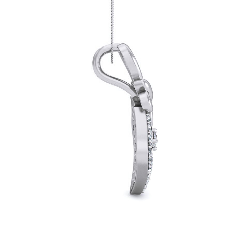 Clovis - Diamond Pendant - White Gold - Superior Stirling