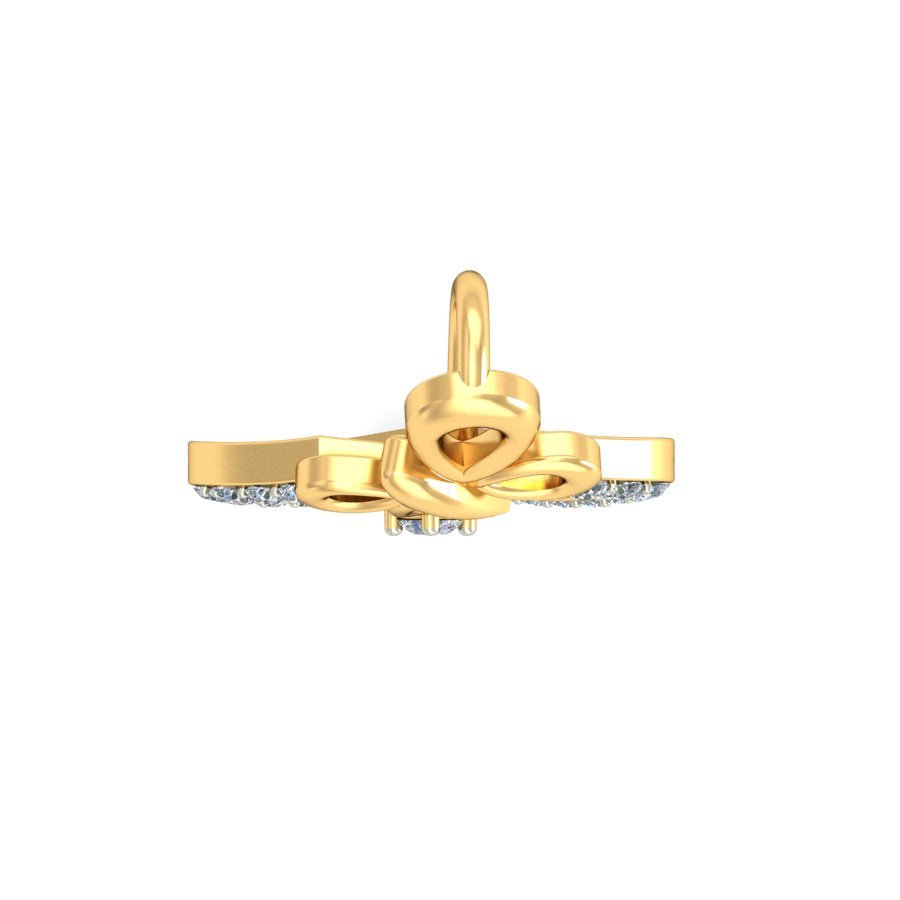 Clovis - Diamond Pendant - Yellow Gold - Superior Stirling