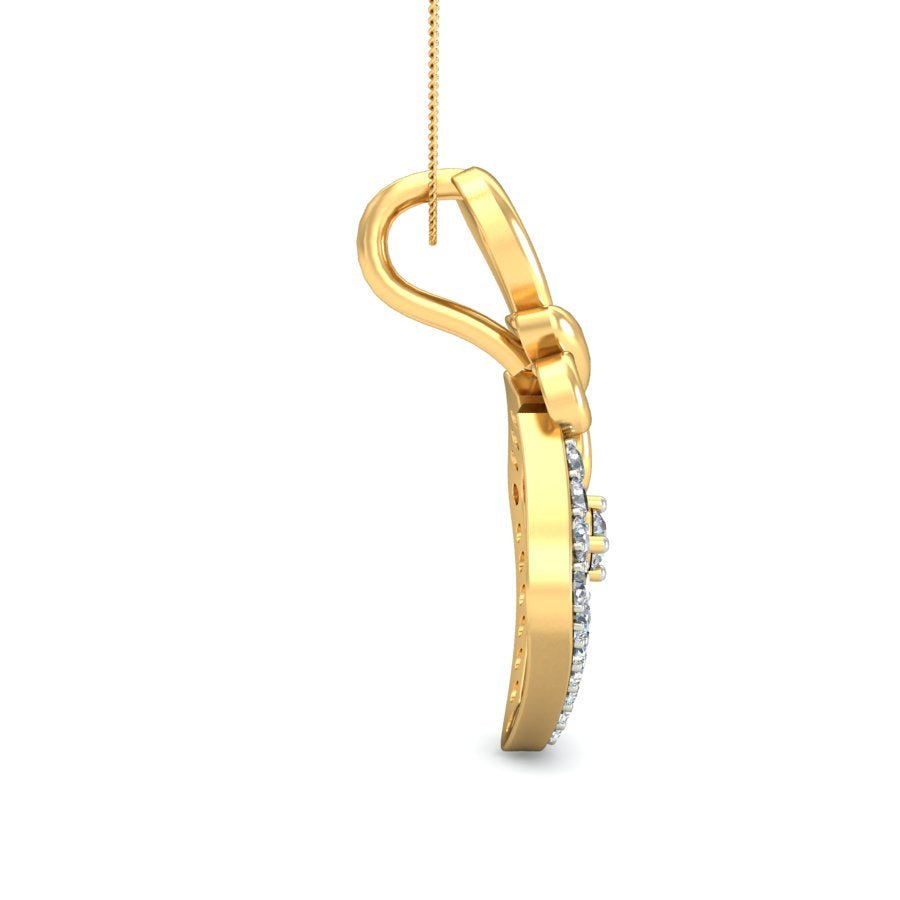 Clovis - Diamond Pendant - Yellow Gold - Superior Stirling