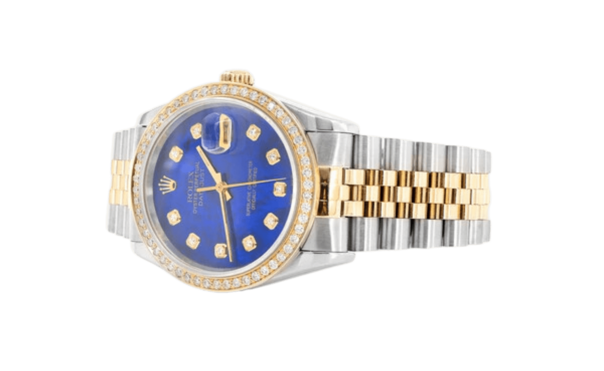 Customised Rolex Datejust in 18K Yellow Gold & Steel - 36MM - Superior Stirling