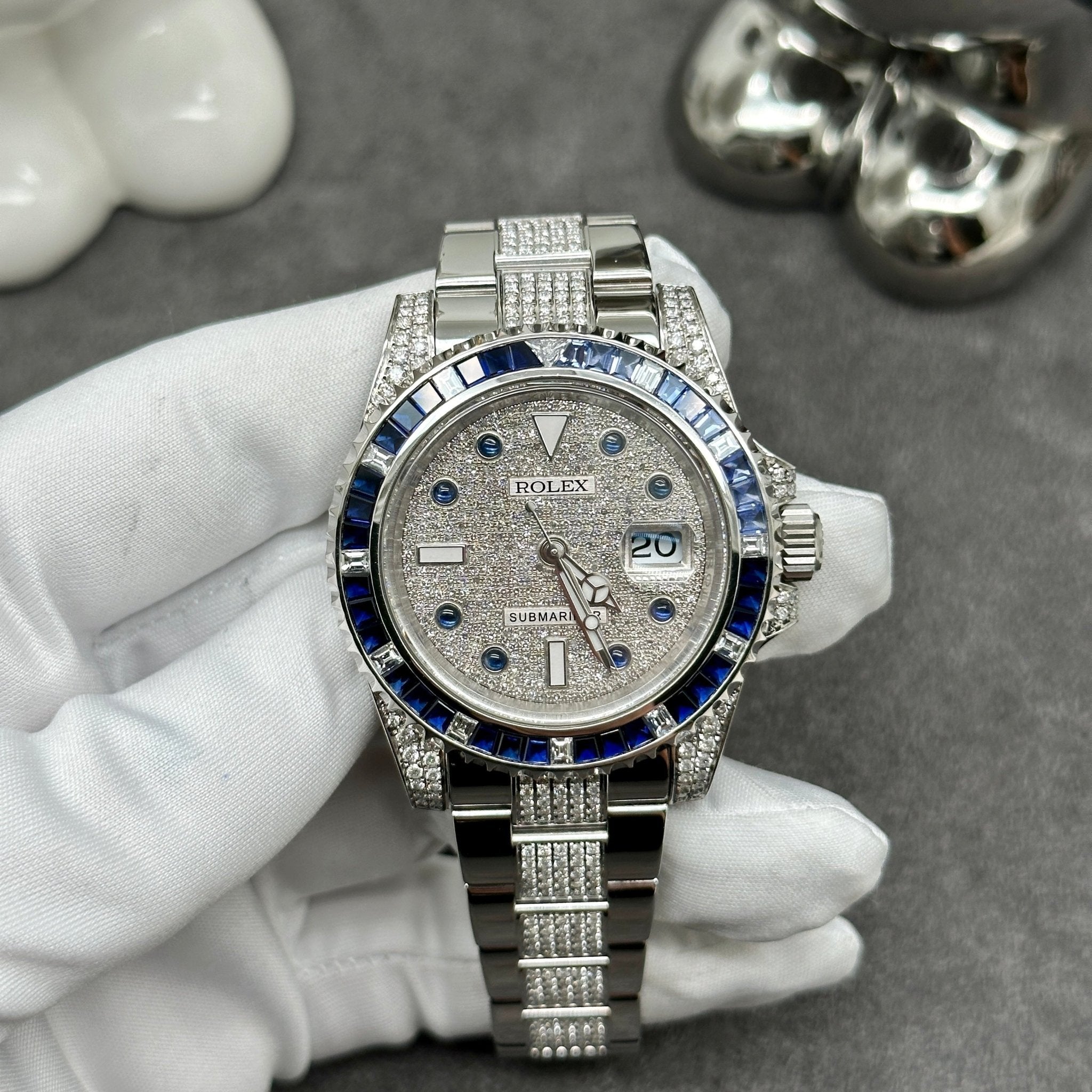 Customised Rolex Submariner w/Diamonds - Superior Stirling