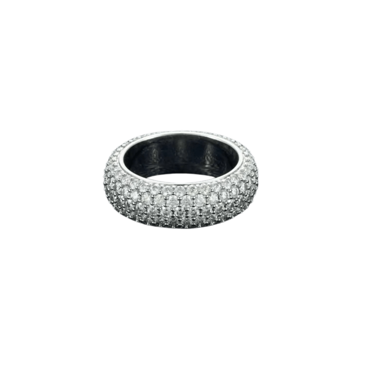 Diamond 5 Row Band Ring | White Gold - Superior Stirling