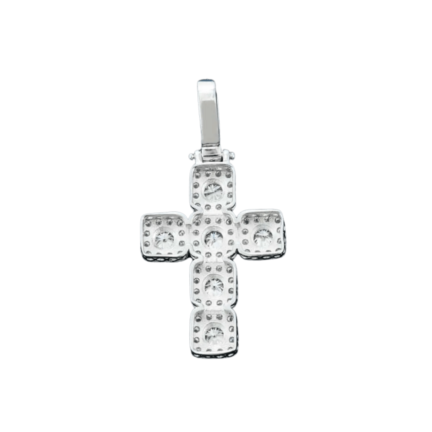 Diamond Halo Cross Pendant | White Gold - Superior Stirling