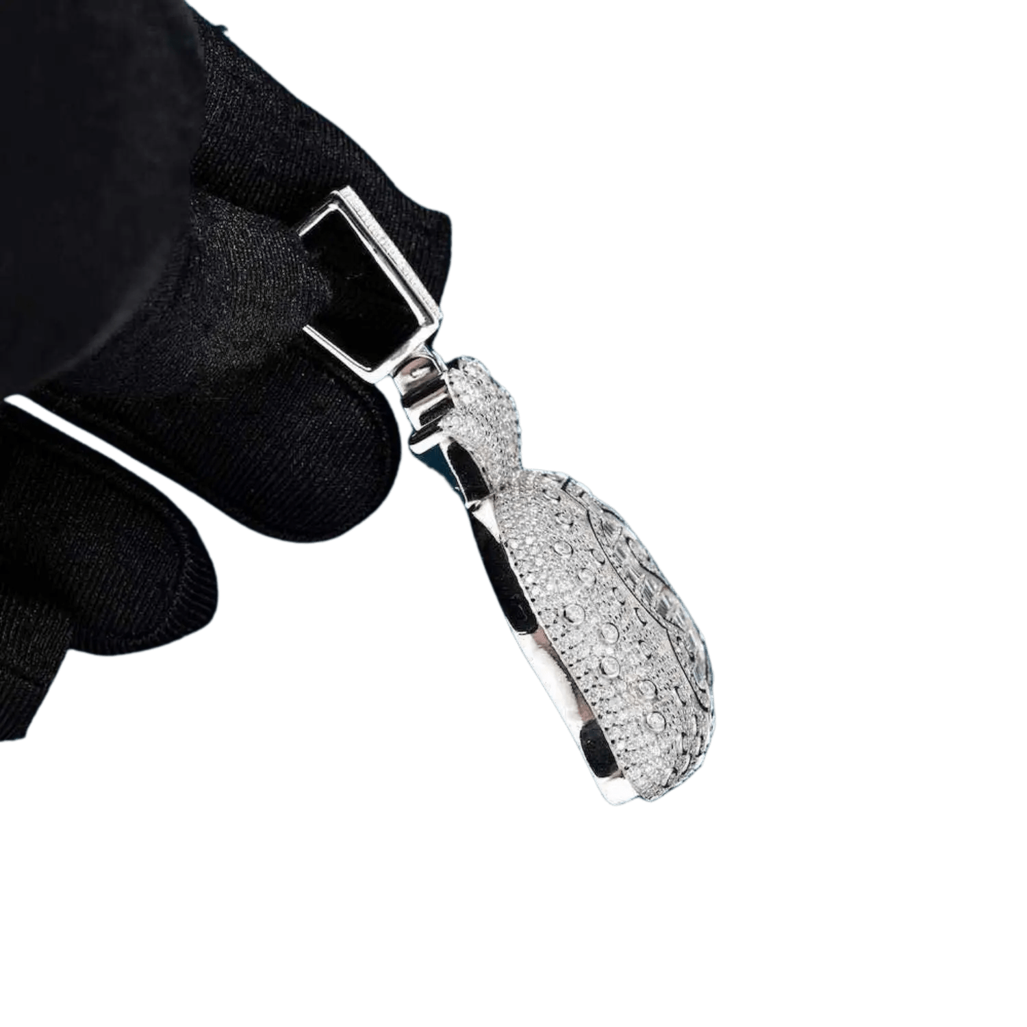 Diamond Money Bag Pendant | White Gold - Superior Stirling